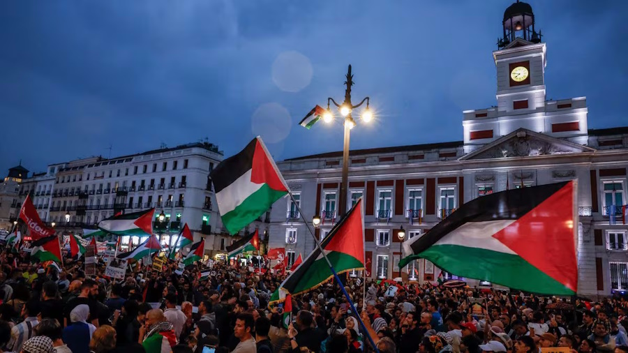 Demonstrationer för Palestina