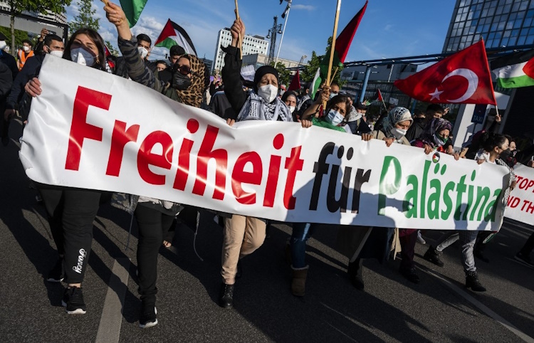 Tyska protester för Palestina